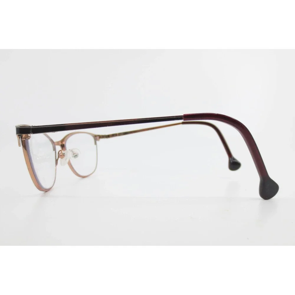 Beyond 16 Berry Eyeglasses Burgundy Rose Gold Cat Eye Frames 48-14-130 Womens